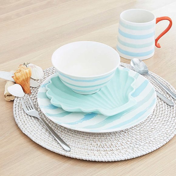 New Baum Coastal 16-Piece Dinnerware Set